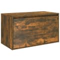Miniatyrbillede 1 af 9: vidaXL entrébænk 80x40x45 cm konstrueret træ røget egetræsfarve
