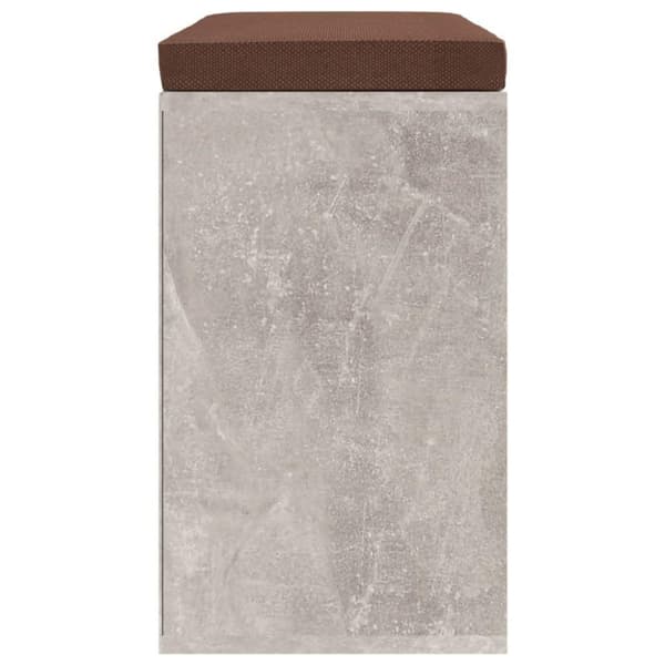 vidaXL skobænk 103x30x48 cm konstrueret træ betongrå