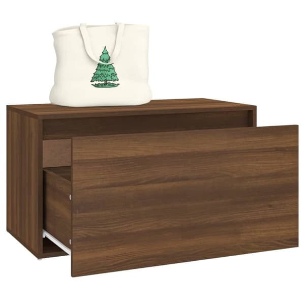 vidaXL Gangbenk 80x40x45 cm brun eik konstruert tre