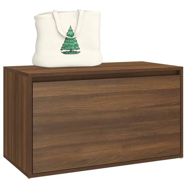 vidaXL Gangbenk 80x40x45 cm brun eik konstruert tre