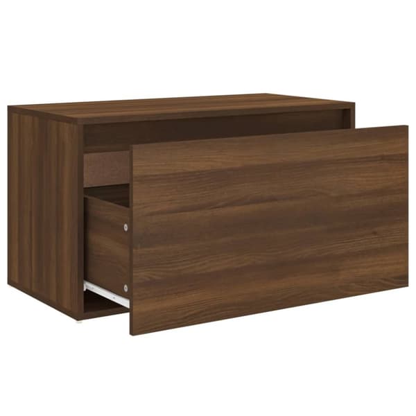 vidaXL Gangbenk 80x40x45 cm brun eik konstruert tre