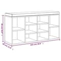 Miniatyrbillede 7 af 7: vidaXL skobænk 103x30x48 cm konstrueret træ Brun egetræ