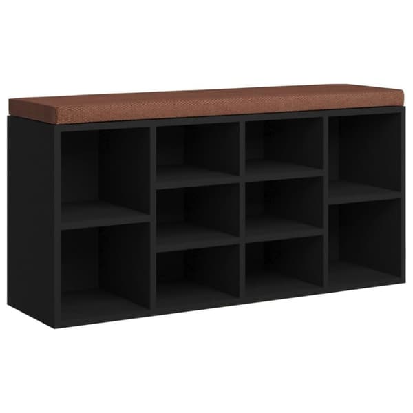 vidaXL Skobänk brun ek 103x30x48 cm konstruerat trä