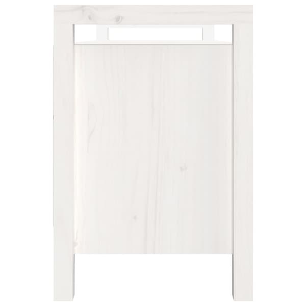 vidaXL Gangbenk hvit 110x40x60 cm heltre furu