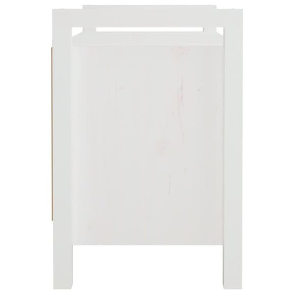vidaXL Eteisen penkki valkoinen 80x40x60 cm täysi mänty