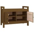 Miniatyrbillede 4 af 11: vidaXL entrébænk 80x40x60 cm massivt fyrretræ gyldenbrun