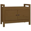 Miniatyrbillede 1 af 11: vidaXL entrébænk 80x40x60 cm massivt fyrretræ gyldenbrun