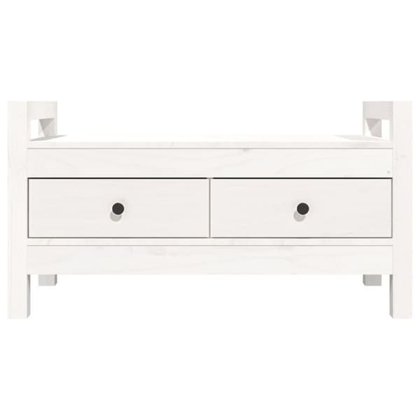 vidaXL Gangbenk hvit 80x40x43 cm heltre furu