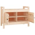 Miniatyrbillede 4 af 11: vidaXL entrébænk 80x40x60 cm massivt fyrretræ