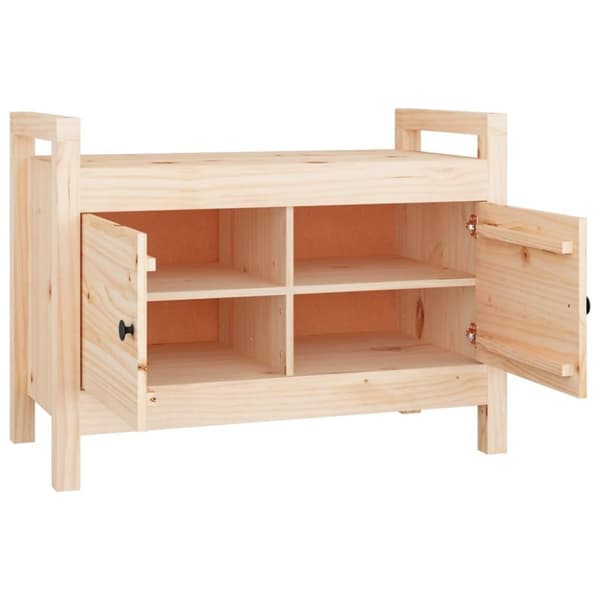 vidaXL entrébænk 80x40x60 cm massivt fyrretræ