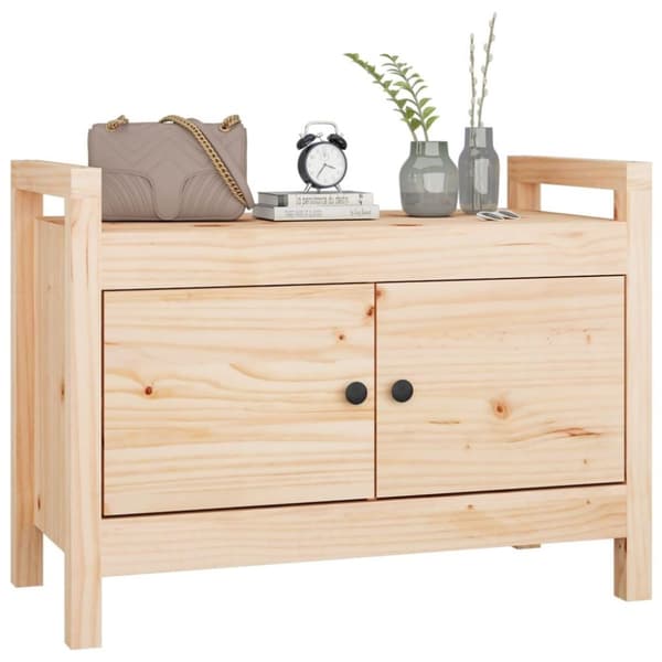 vidaXL entrébænk 80x40x60 cm massivt fyrretræ