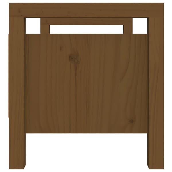 vidaXL entrébænk 80x40x43 cm massivt fyrretræ gyldenbrun