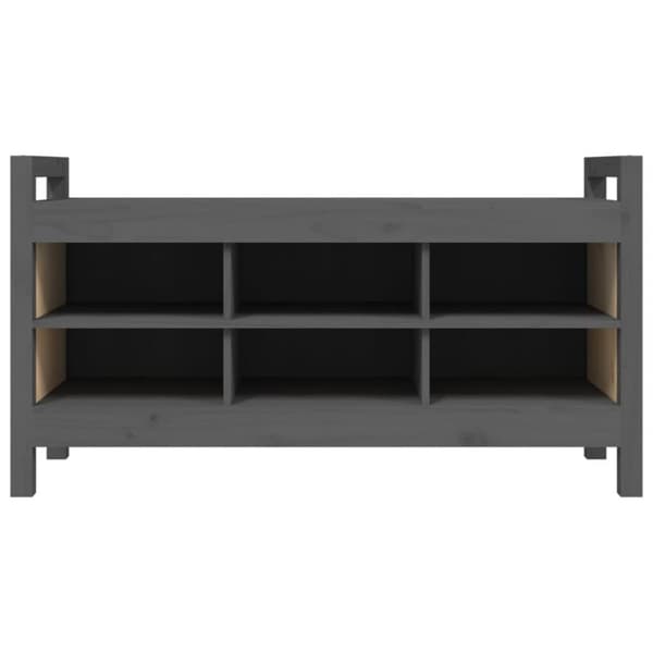 vidaXL entrébænk 110x40x60 cm massivt fyrretræ grå