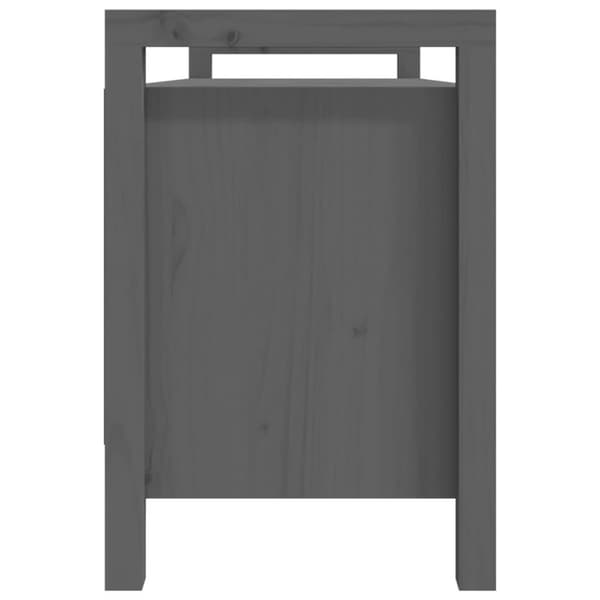 vidaXL entrébænk 110x40x60 cm massivt fyrretræ grå