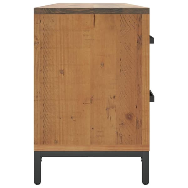 vidaXL Förvaringsbyrå brun 110x30x45 cm massiv furu