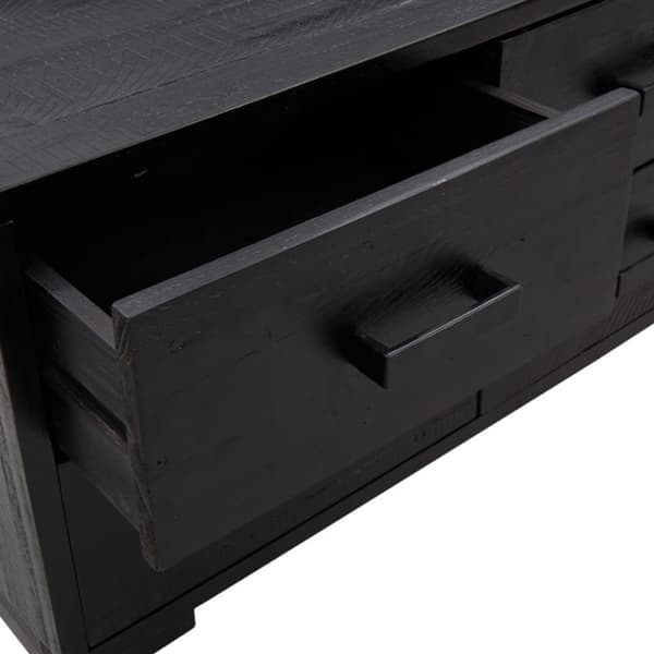 vidaXL Säilytyskaappi musta 110x30x45 cm täysi mänty
