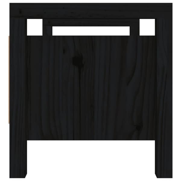 vidaXL entrébænk 80x40x43 cm massivt fyrretræ sort