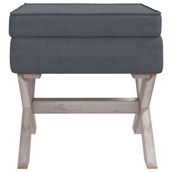 vidaXL Förvaringspall mörkgrå 45x45x49 cm sammet
