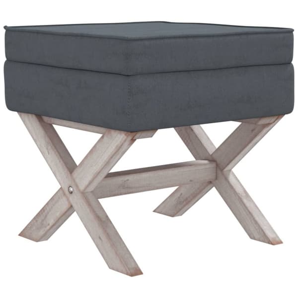 vidaXL Förvaringspall mörkgrå 45x45x49 cm sammet
