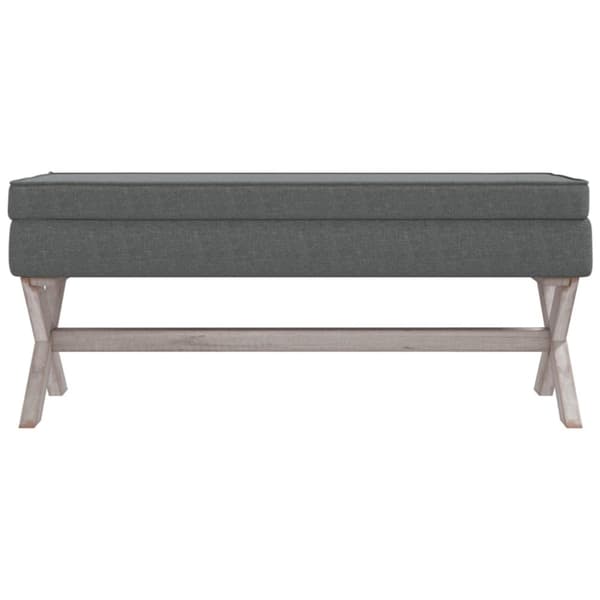 vidaXL Förvaringspall mörkgrå 110x45x49 cm tyg