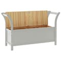 Miniatyrbillede 4 af 9: vidaXL bænk 107x45x75,5 cm massivt fyrretræ grå