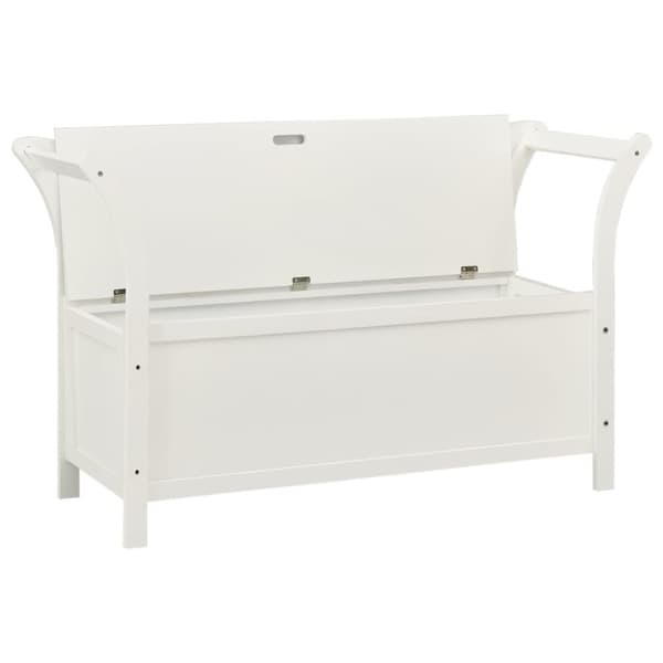 vidaXL Trädgårdsbänk vit 107x45x75,5 cm massivt granträ