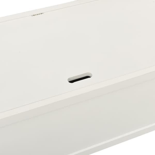 vidaXL Trädgårdsbänk vit 107x45x75,5 cm massivt granträ