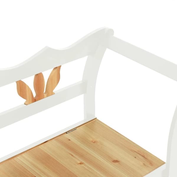 vidaXL bænk 107x45x75,5 cm massivt fyrretræ hvid