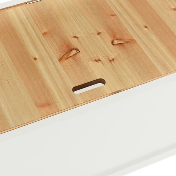 vidaXL bænk 107x45x75,5 cm massivt fyrretræ hvid