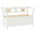Miniatyrbillede 2 af 9: vidaXL bænk 107x45x75,5 cm massivt fyrretræ hvid