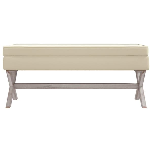 vidaXL opbevaringsskammel 110x45x49 cm hør