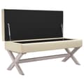 Miniatyrbillede 4 af 9: vidaXL opbevaringsskammel 110x45x49 cm hør