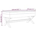 Miniatyrbillede 7 af 9: vidaXL opbevaringsskammel 110x45x49 cm hør