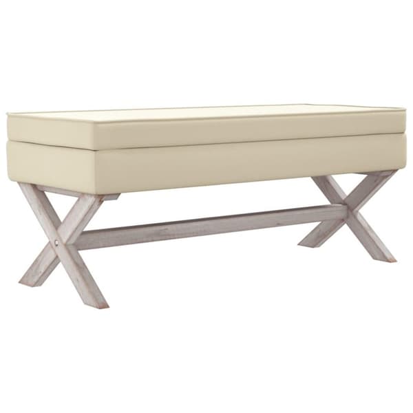 vidaXL opbevaringsskammel 110x45x49 cm hør