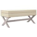 Miniatyrbillede 1 af 9: vidaXL opbevaringsskammel 110x45x49 cm hør