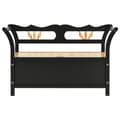 Miniatyrbilde 3 av 9: vidaXL Benk svart 107x45x75,5 cm heltre gran