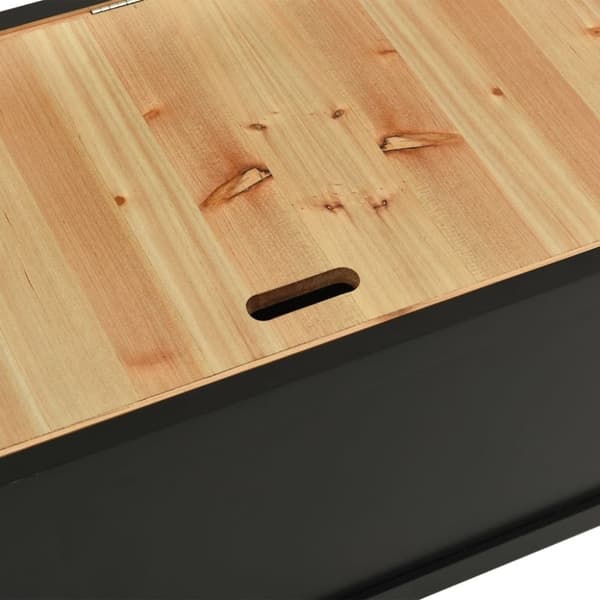 vidaXL Benk svart 107x45x75,5 cm heltre gran