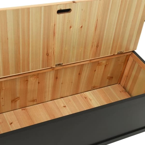 vidaXL Benk svart 107x45x75,5 cm heltre gran