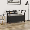 Miniatyrbilde 1 av 9: vidaXL Benk svart 107x45x75,5 cm heltre gran