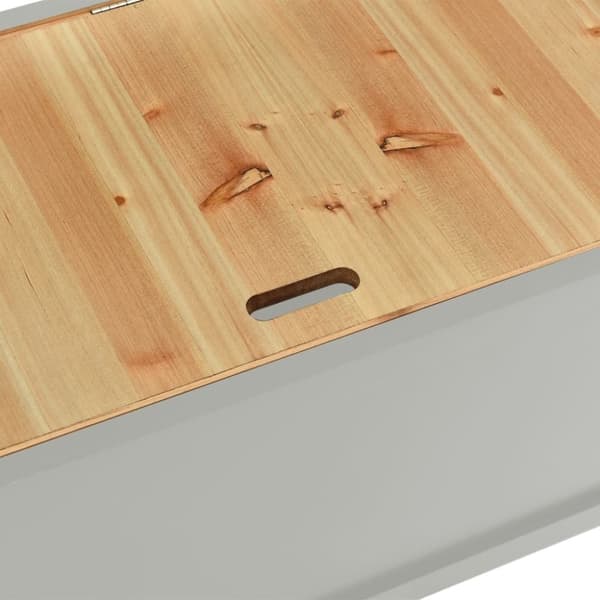 vidaXL Trädgårdsbänk grå 107x45x75,5 cm massivt granträ
