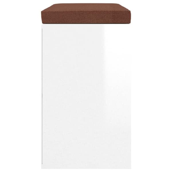 vidaXL skobænk 103x30x48 cm konstrueret træ hvid højglans