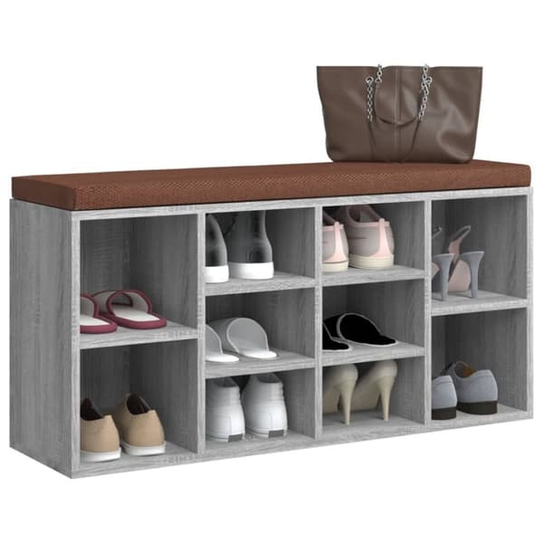 vidaXL skoreol 103x30x48 cm konstrueret træ grå sonoma-eg