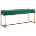 Miniatyrbillede 1 af 8: vidaXL bænk 110x36x45 cm velour mørkegrøn