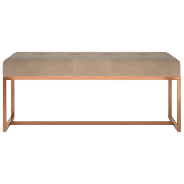 vidaXL bænk 110x36x45 cm velour beige