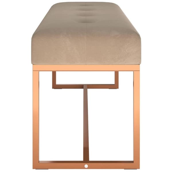 vidaXL bænk 110x36x45 cm velour beige