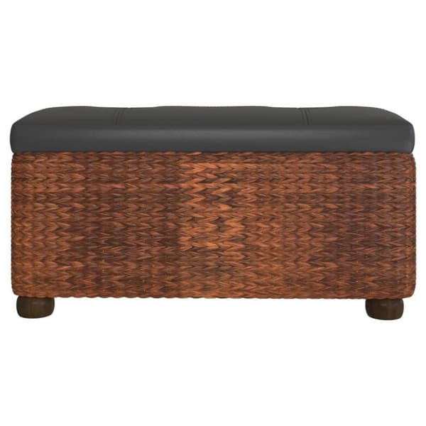 vidaXL Förvaringsbänkar 2 st med brun dyna 69 cm kaveldun
