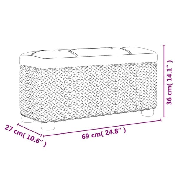 vidaXL Förvaringsbänkar 2 st med brun dyna 69 cm kaveldun