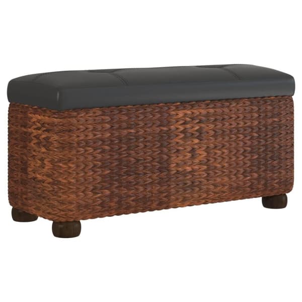 vidaXL Förvaringsbänkar 2 st med brun dyna 69 cm kaveldun