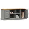 Miniatyrbillede 3 af 10: vidaXL skobænk VIGO 106x35x45 cm massivt fyrretræ grå
