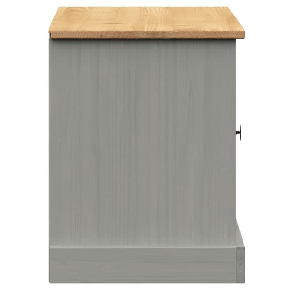 vidaXL skobænk VIGO 106x35x45 cm massivt fyrretræ grå
